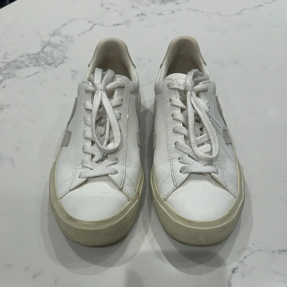 Veja White and Cream Casual Sneakers - Picture 2 of 2
